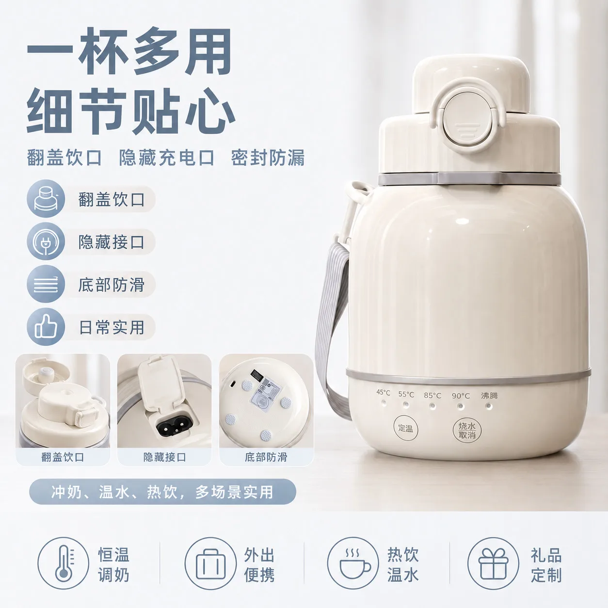 Portable Electric Travel Kettle for Smart Drinkware Projects image 2