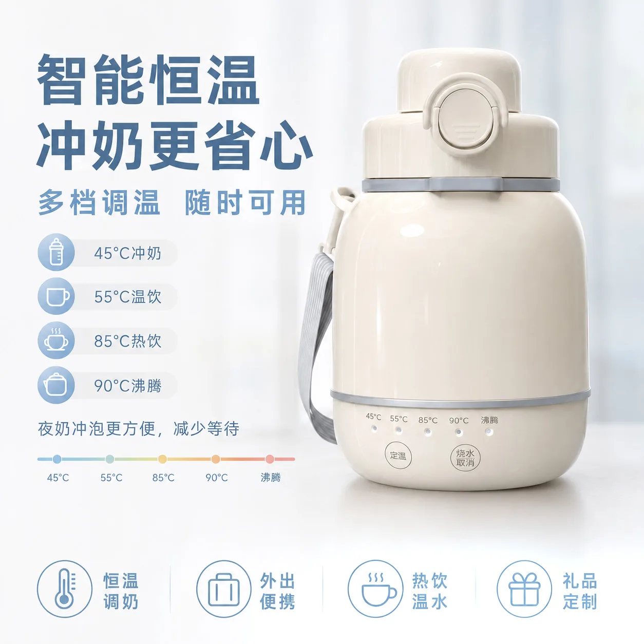 Portable Electric Travel Kettle for Smart Drinkware Projects