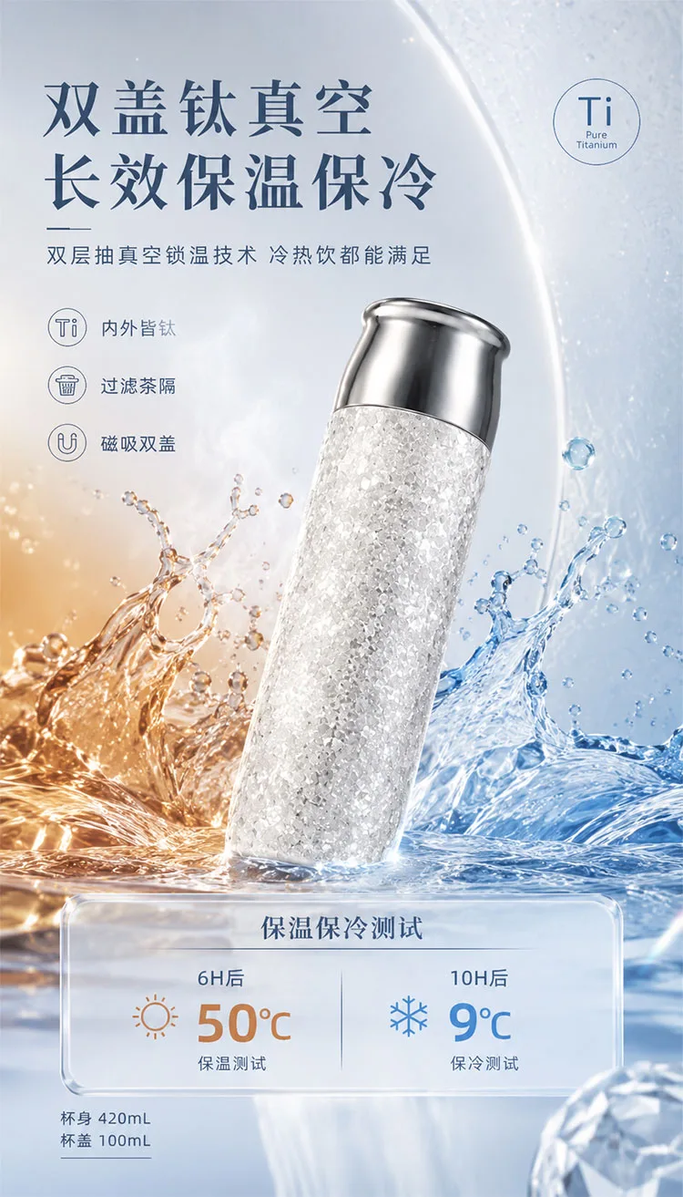 Crystal Finish Insulated Travel Bottle detail 4
