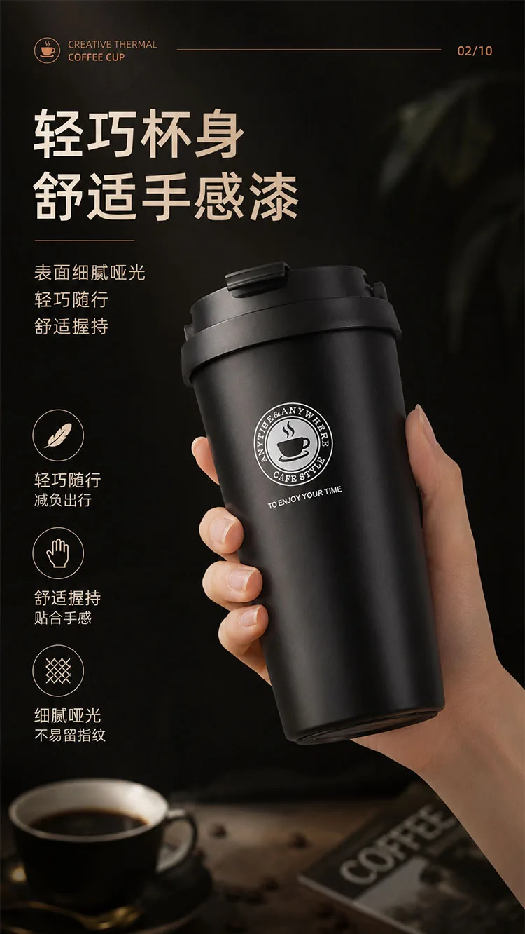 500ml Insulated Coffee Cup detail 2