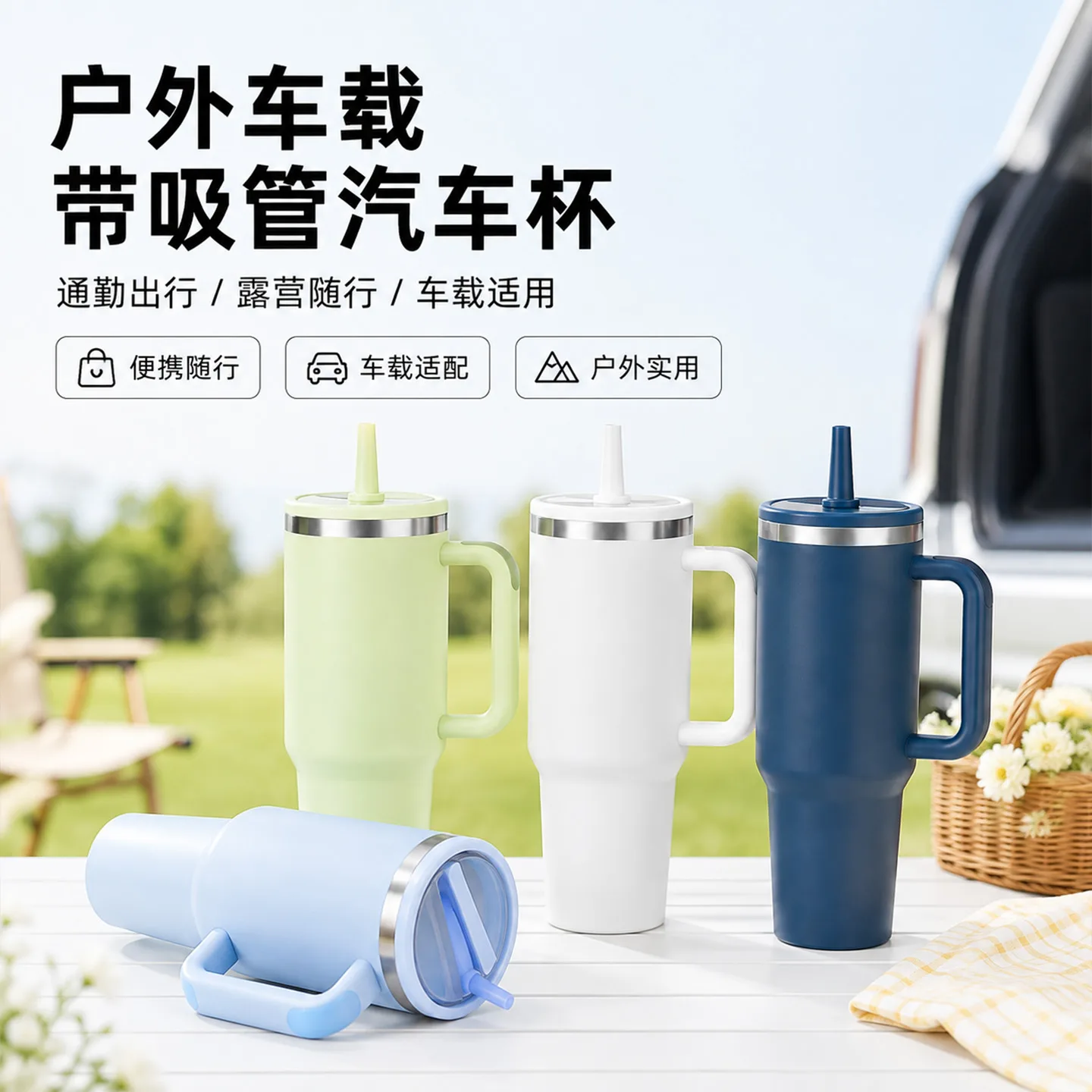 Handled Insulated Ice Tumbler for Custom Logo image 2