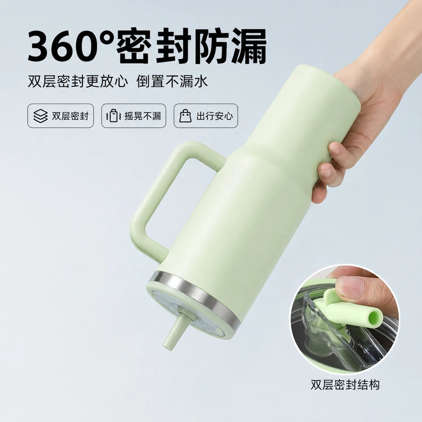Handled Insulated Ice Tumbler for Custom Logo image 3