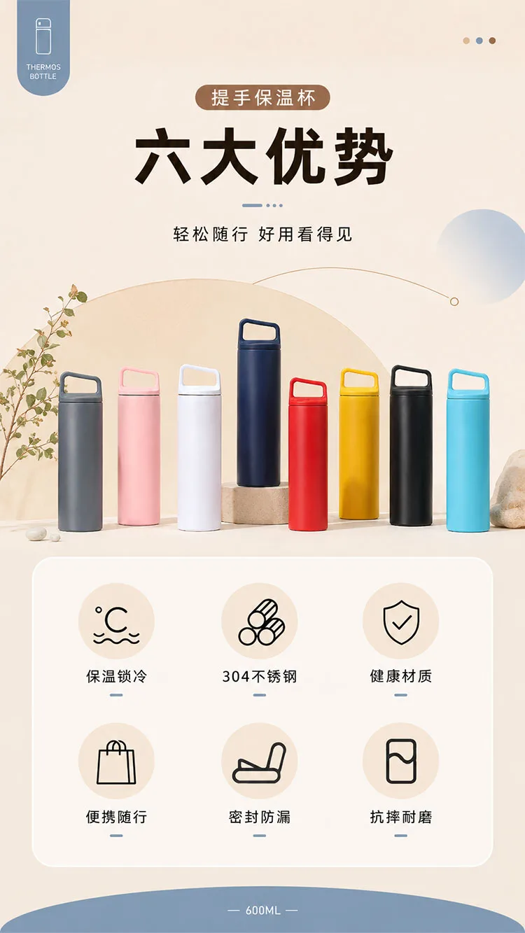 Portable Angled Spout Insulated Water Bottle detail 3