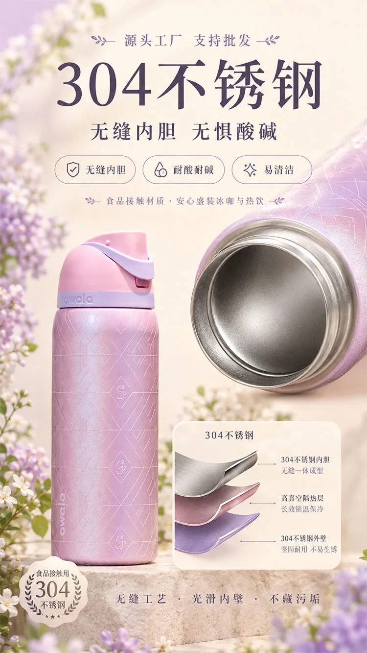 Dual Drink Flip Lid Insulated Tumbler detail 6