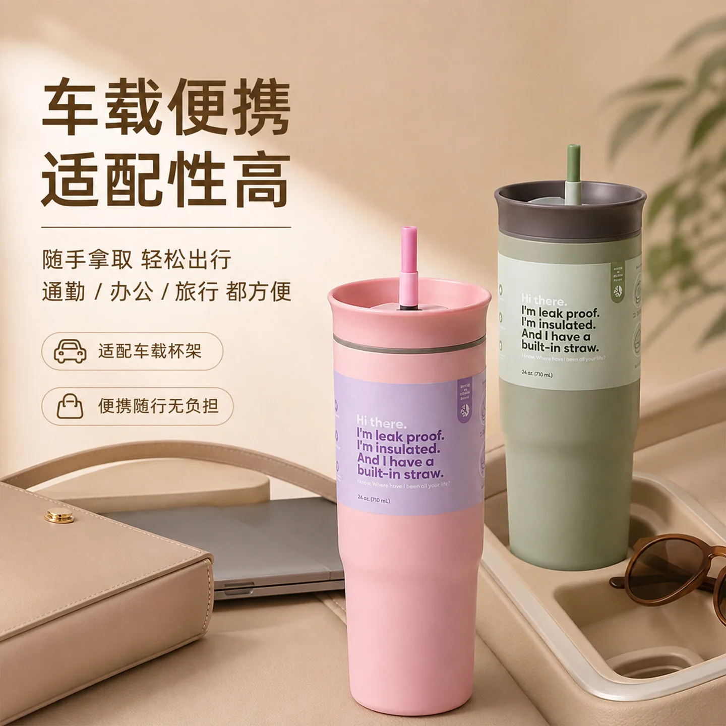 Stainless Steel Straw Tumbler image 5
