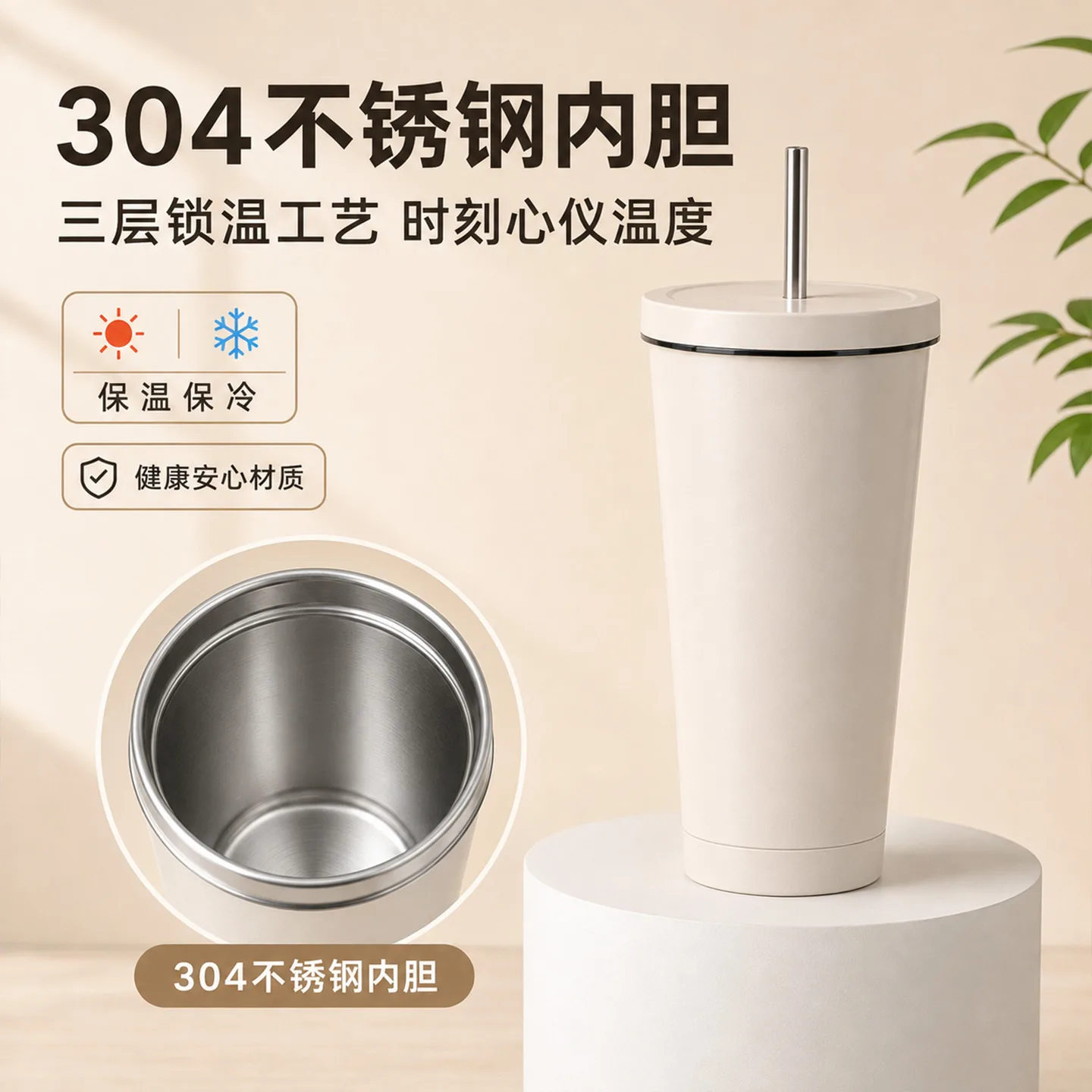 Car Travel Insulated Coffee Tumbler image 3