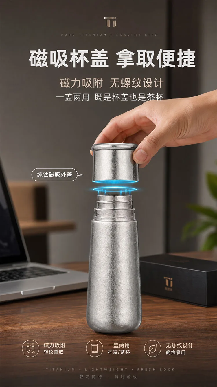 Pure Titanium Water Bottle HC-TI-033 detail 5