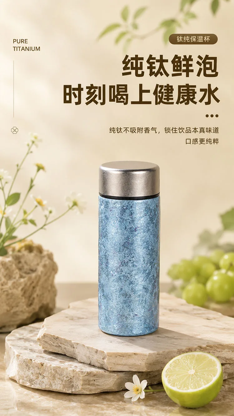 Pure Titanium Water Bottle HC-TI-053 detail 2