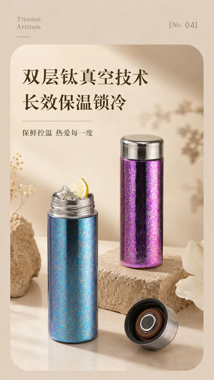 Pure Titanium Water Bottle HC-TI-054 detail 6