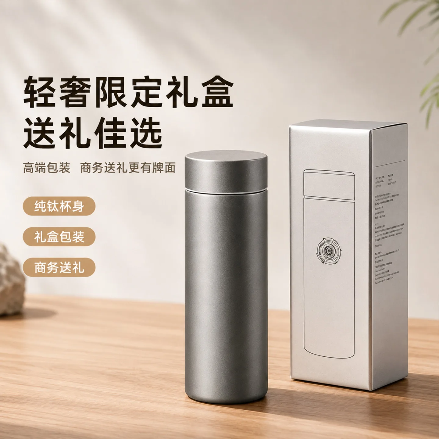 Pure Titanium Water Bottle HC-TI-076 image 2