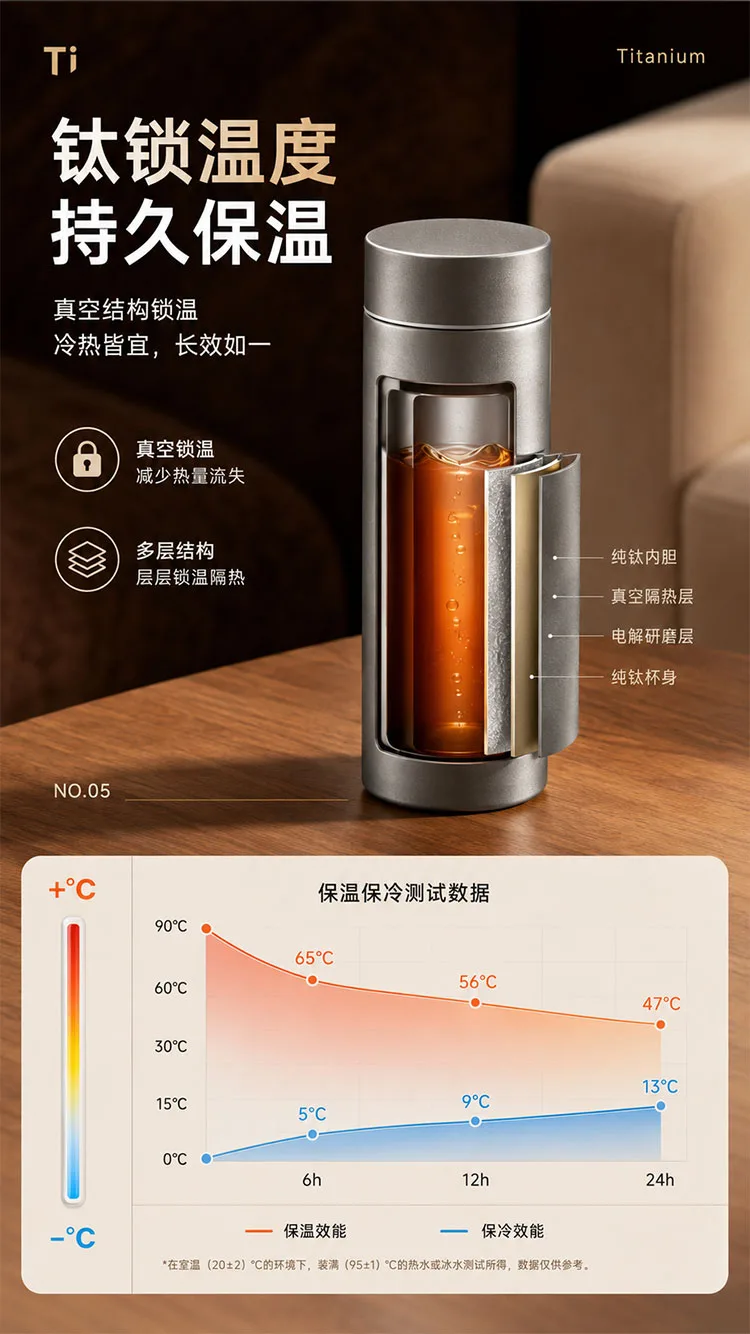 Pure Titanium Water Bottle HC-TI-076 detail 5