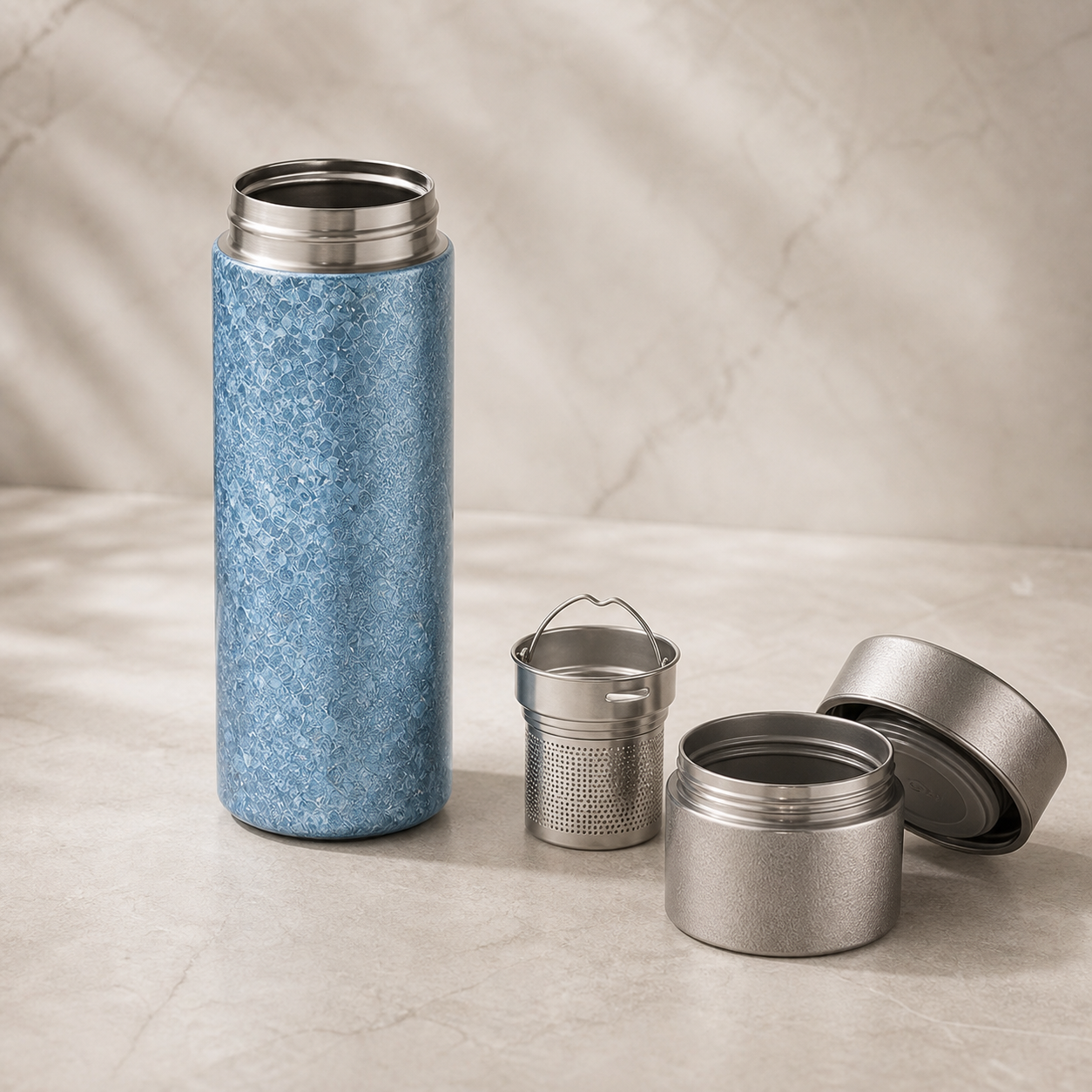 420ml Pure Titanium Vacuum Tea Bottle image 4